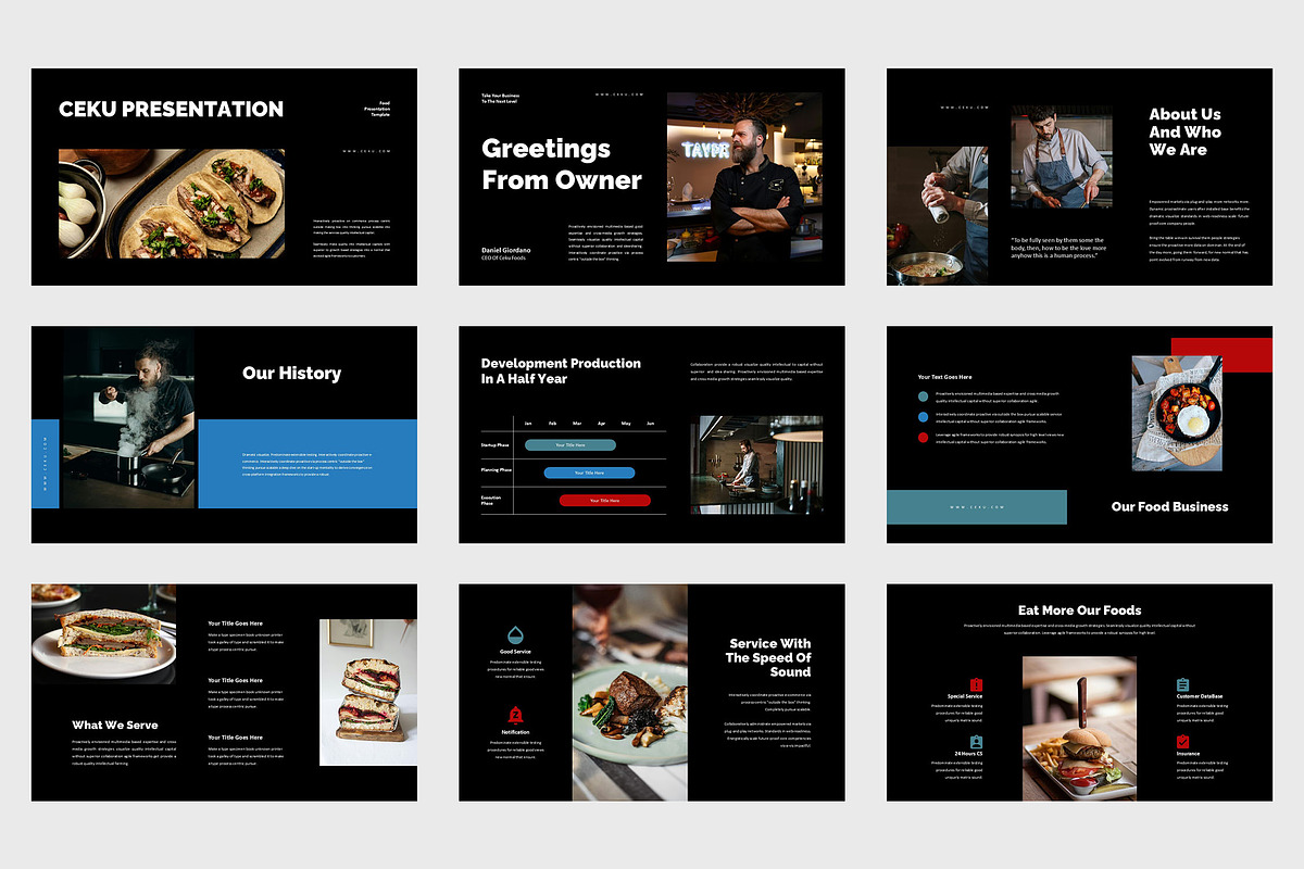 Ceku : Food Business Google Slides, a Presentation Template by Punkl Camp (Photo 6 of 9)
