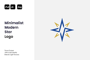 Minimalist Modern Star Logo, a Branding & Logo Template by Luxury Logos