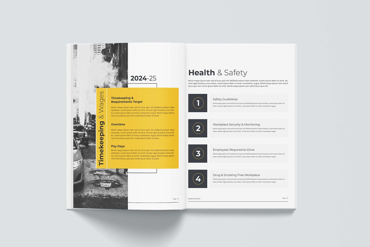 Employee Handbook Bundle | Word, IND, a Brochure Template by obayes (Photo 72 of 75)