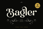 Bagler - Ornamental Display Font, a Serif Font by Ekahermawan (Thumbnail 1 of 13)