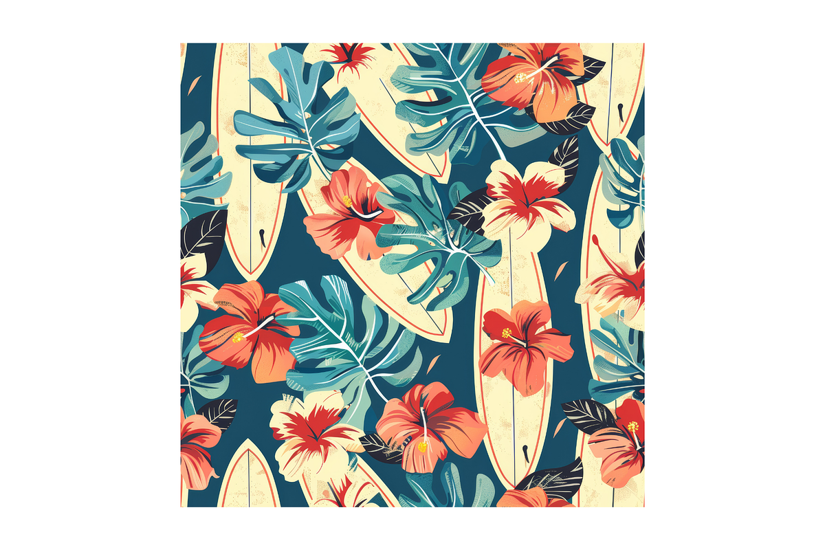 Retro Hawaiian Print Digital Paper, a Pattern Graphic by Chromolume Studio (Photo 26 of 28)
