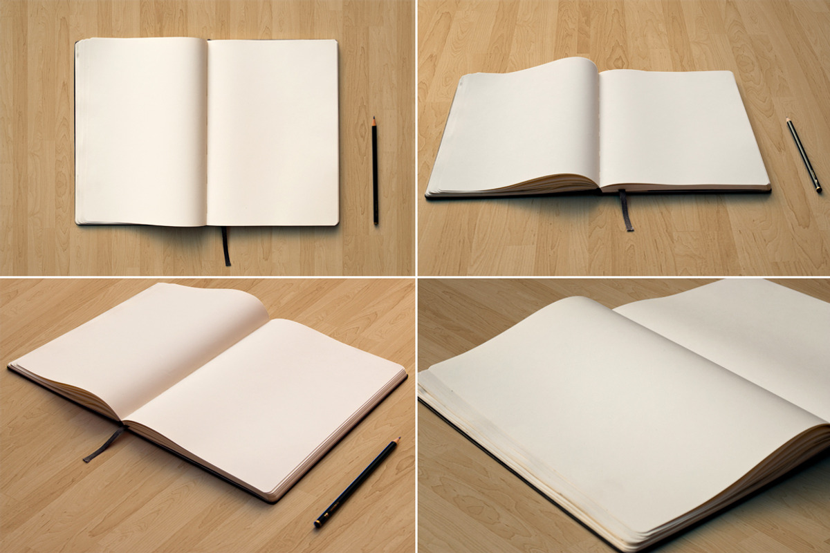 Sketch Book Mockups, a Pens & Pencil Mockup by Andre28 (Photo 4 of 5)