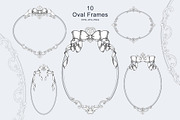 Vintage Vector Frames & Bows, a Decorative Illustration by EL_SUHOVA (Thumbnail 7 of 11)