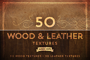 50 Wood & Leather Textures