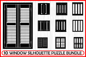 10 Classic Window Silhouette Bundle, a Decorative Illustration by Artivon