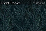 Night Tropics seamless patterns, a Pattern Graphic by ANAKOTO (Thumbnail 6 of 20)
