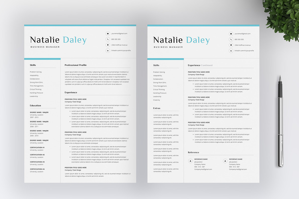 Word Resume Template / Cover Letter, a Resume Template by SalientResume (Photo 3 of 5)
