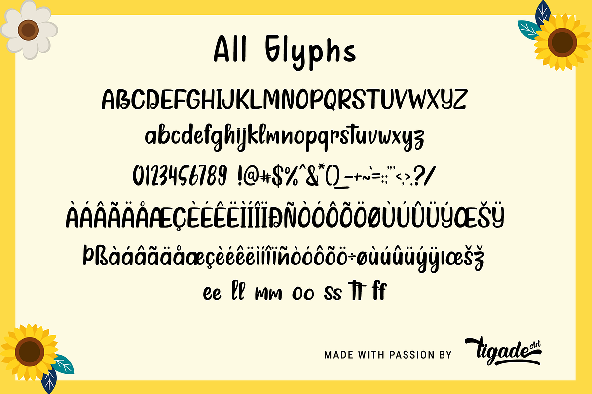 Summerbee | Summer Sunflower Bee, a Font by Tigadestd Type (Photo 6 of 9)