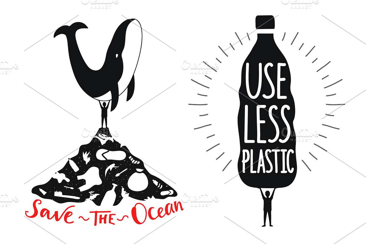 Save the ocean ecology set, an Animal Illustration by JULYMILKS (Photo 3 of 4)