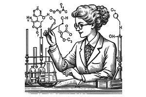 Female Scientist Chemical Research