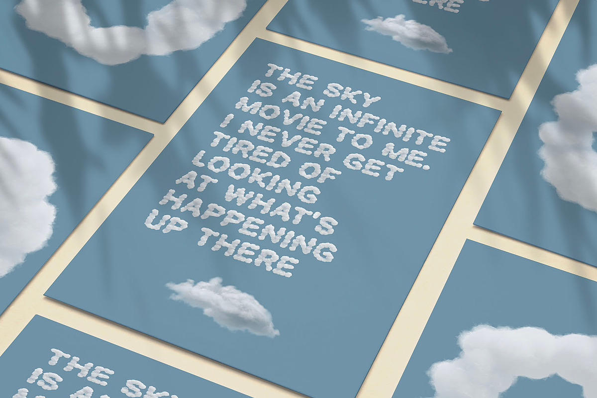 White Clouds Font, a Sans Serif Font by Handmadefont (Photo 9 of 13)