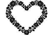 Floral Heart Circle WreathBlack Set, a Seasonal Illustration by Designer_Momina (Thumbnail 15 of 18)