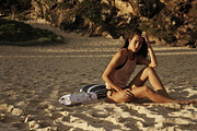 Relaxing on the Sand, Golden Light, a Beauty & Fashion Photo by Chris Joel Campbell (Thumbnail 2 of 2)
