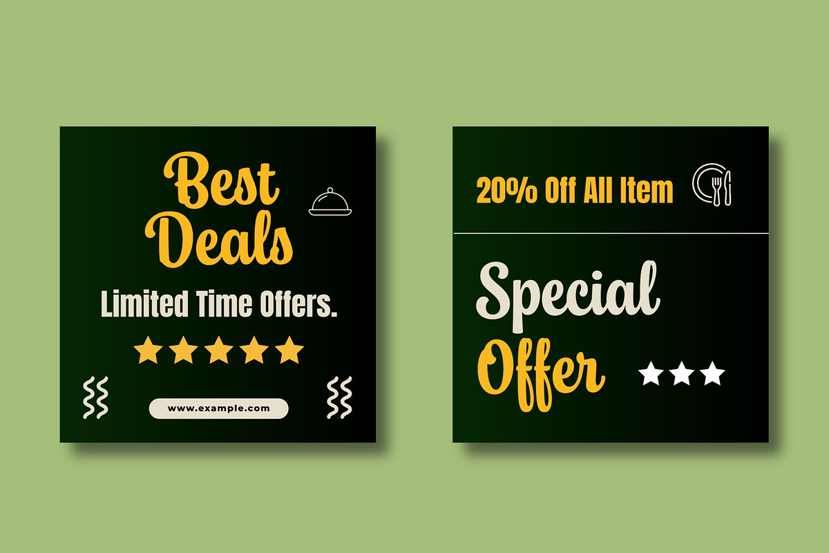 Fast Food Restaurant Social Media, a Social Media Template by MightyDesign (Photo 4 of 8)