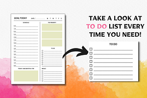 Daily KDP Printable Goal Planner