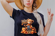 Autumn Teddy Bear Sublimation Clipa, an Illustration by SVGArt (Thumbnail 2 of 8)