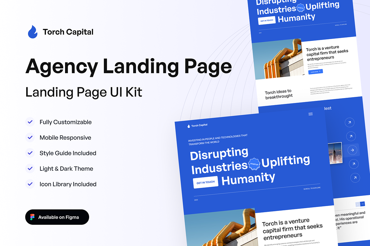 Venture - Landing Pages UI KIT, an UI Kit Template by Elux Space (Photo 1 of 6)