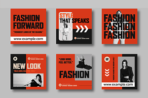 Modern Fashion Post Template Layout, a Social Media Template by MightyDesign