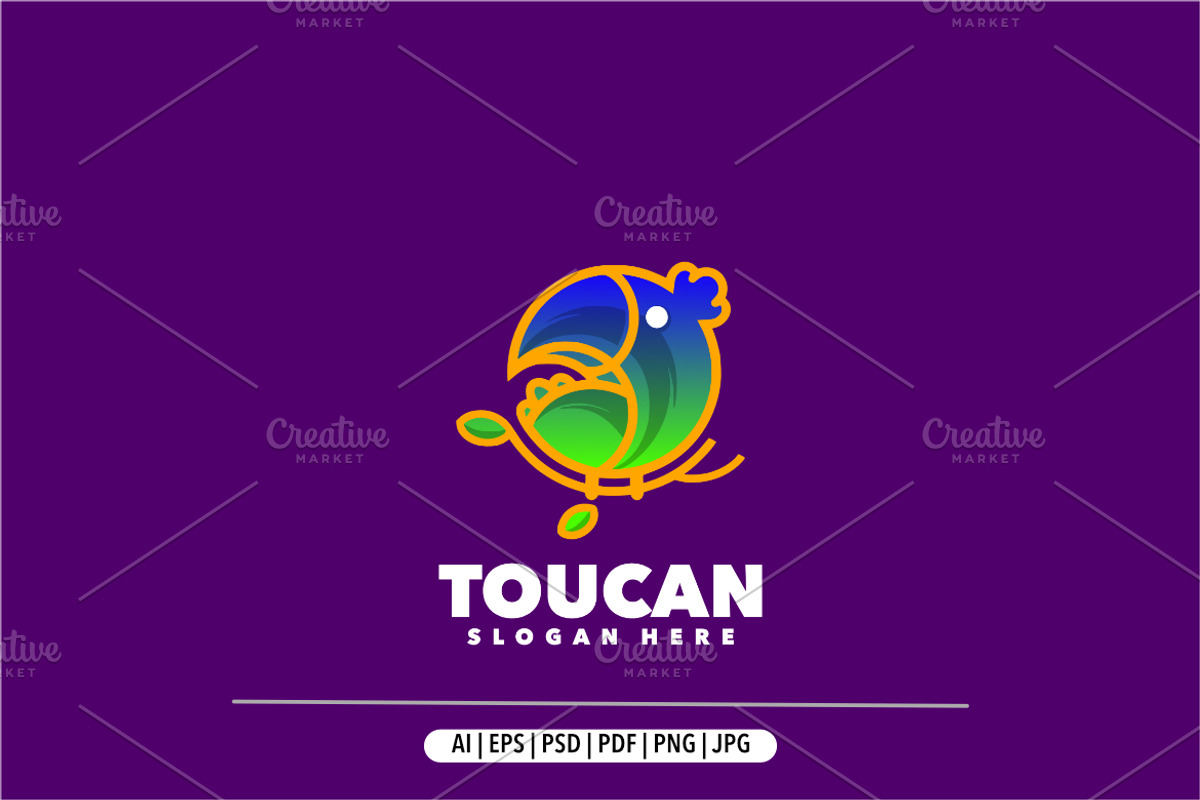 Toucan colorful gradient, a Branding & Logo Template by Bayuktx