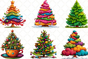 Christmas Tree Clipart, an Illustration by Black Bird Studio (Thumbnail 5 of 6)