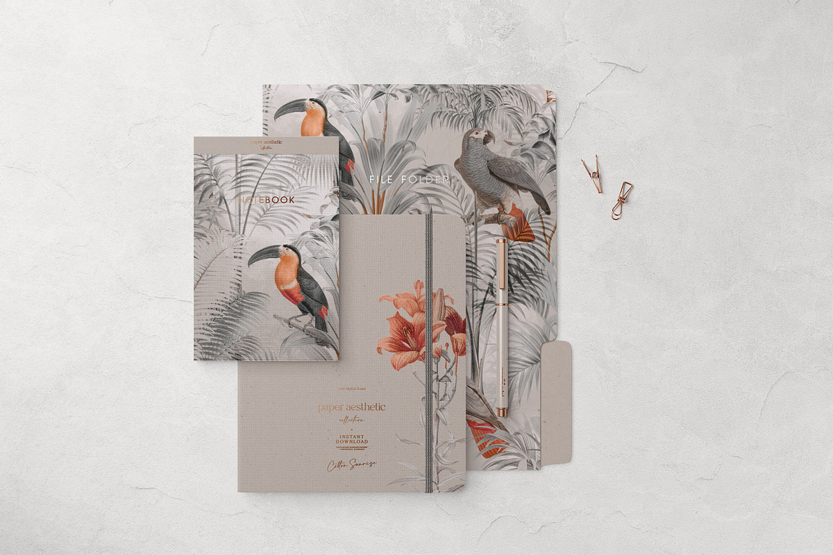 Tropical Birds Luxury Pattern, a Pattern Graphic by paper aesthetic (Photo 2 of 7)