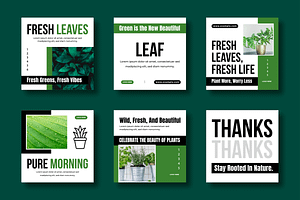 Botanical Social Media Post Template, a Social Media Template by MightyDesign