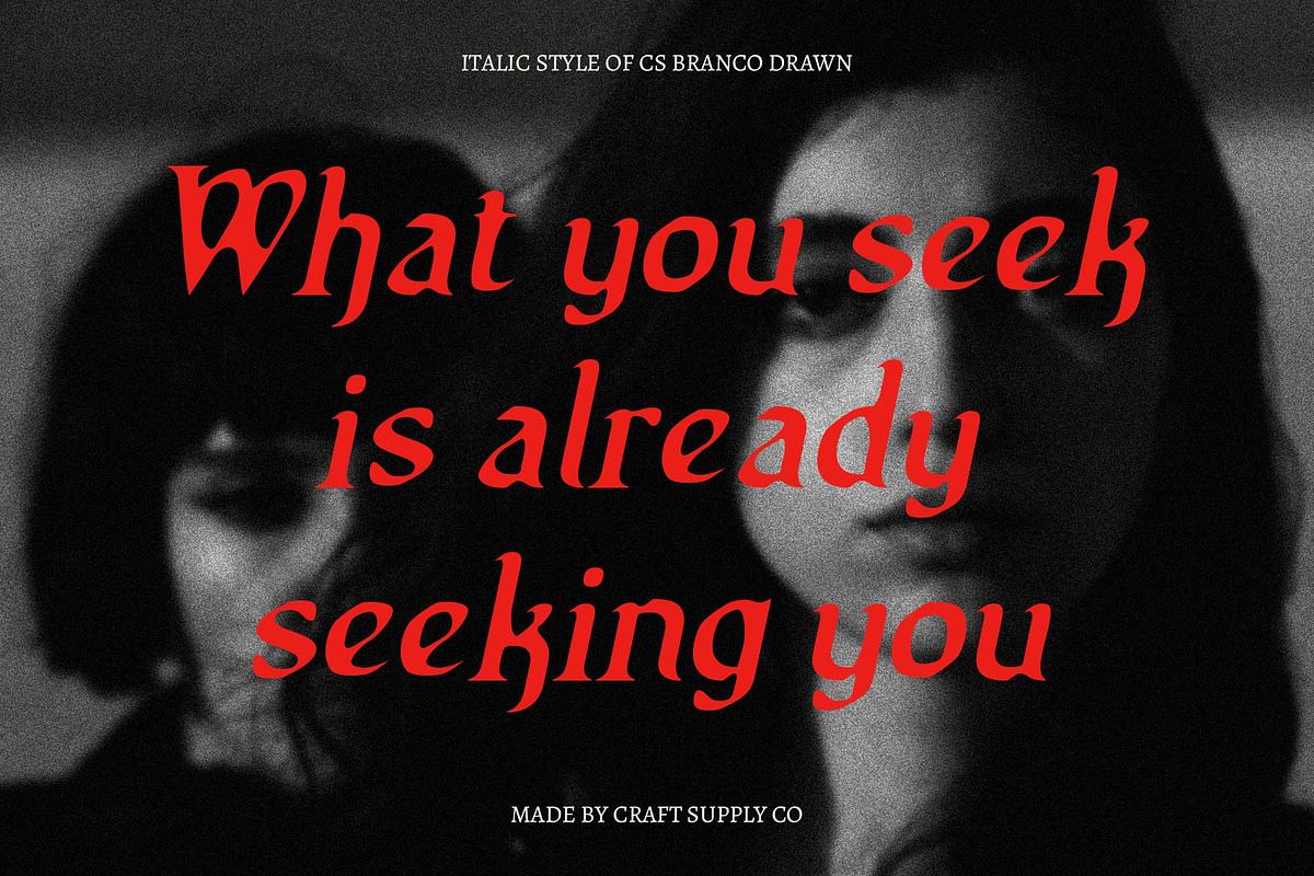 CS Branco Drawn, a Serif Font by Craft Supply Co. (Photo 5 of 8)