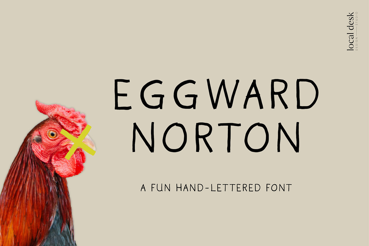 Eggward – A Quick Hand-Lettered Font, a Sans Serif Font by Local Desk Designstudio (Photo 14 of 15)