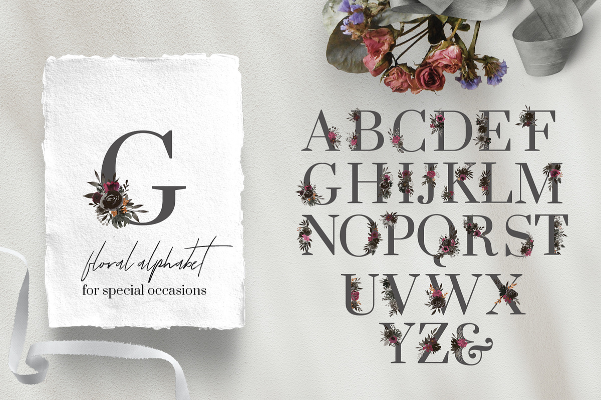 Floral Ink Hand Painted Collection, an Illustration by Kate Galunga Artstore (Photo 3 of 11)