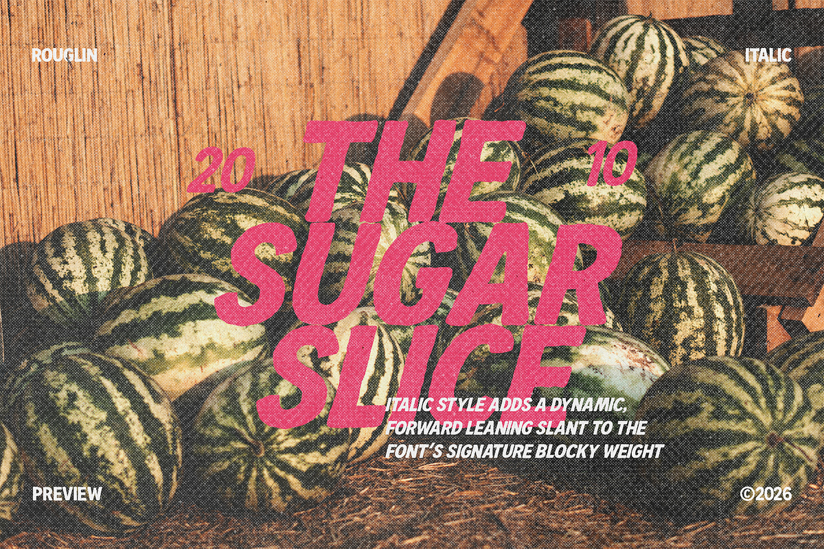 Roughlin - Rough Sans Display Font, a Sans Serif Font by Indotype Foundry (Photo 2 of 10)