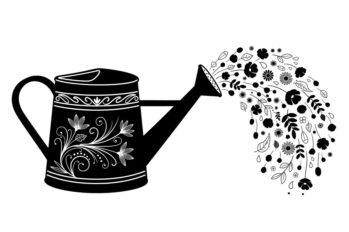 Floral Watering Can Design Bundle, an Illustration by Gaye Art (Photo 2 of 31)