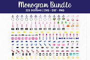Monogram SVG Cut File Bundle, an Illustration by SavanasDesign (Thumbnail 1 of 9)