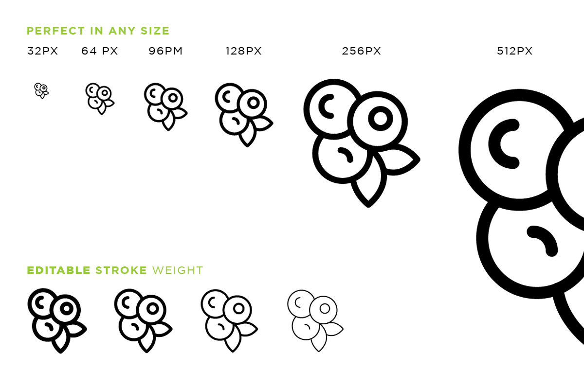 Minimal Vegan icon set preview 3