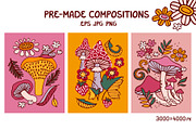 MUSHROOMS | graphics set, a Food Illustration by Nastya Tkachova (Thumbnail 4 of 10)