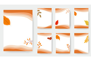 Set of autumn text document layouts, a Texture Illustration by Tati_Kli