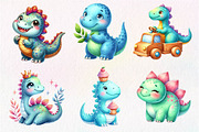 Cute Dinosaurs Sublimation Clipart, an Illustration by Dream Creation (Thumbnail 4 of 7)