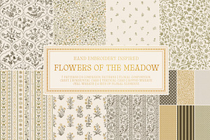 Flowers of the meadow. Brown, a Decorative Illustration by olga.korneeva