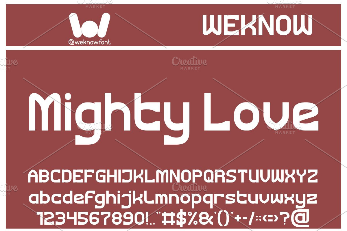 Mighty Love font, a Sans Serif Font by weknow (Photo 1 of 8)
