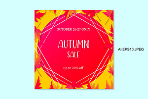 Autumn Sale Flyer Vector