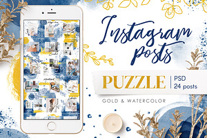 Instagram Puzzle Template 24 Posts