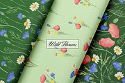 Wildflower Seamless Patterns, an Illustration by OlDm_Shop (Thumbnail 6 of 10)