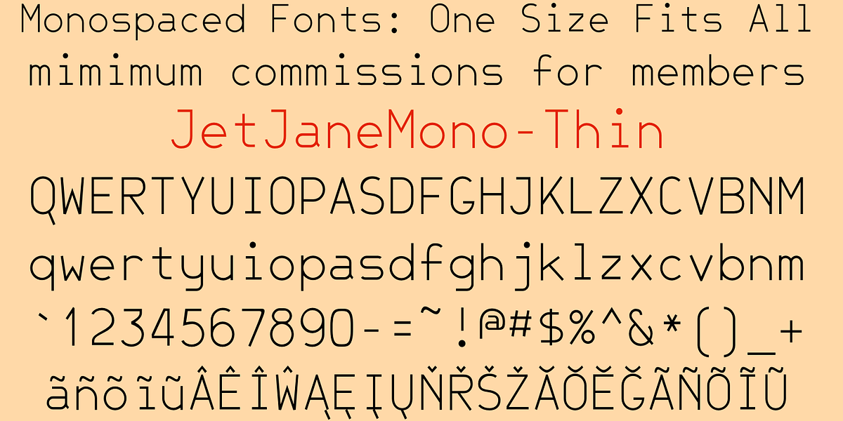 JetJaneMono, a Sans Serif Font by Ingrimayne Type (Photo 6 of 11)