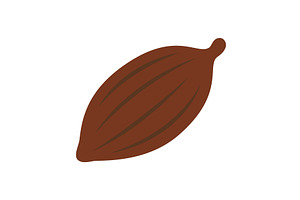 Cacao pod vector illustration. Flat, a Food Illustration by GraphiShop