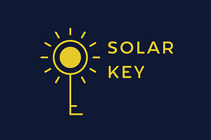 Solar Key Logo Design Icon, a Branding & Logo Template by Morvana Crew