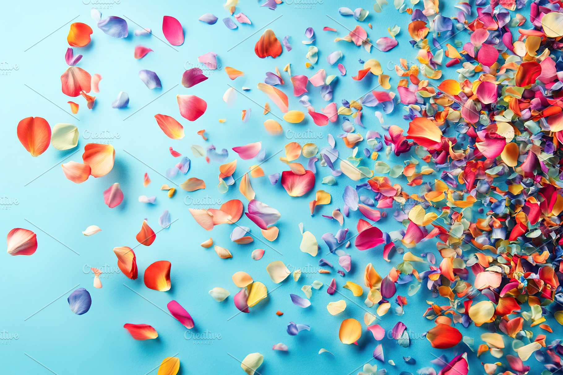 Beautiful pink spring flower petals in air, a Background Photo by AlyaAnd