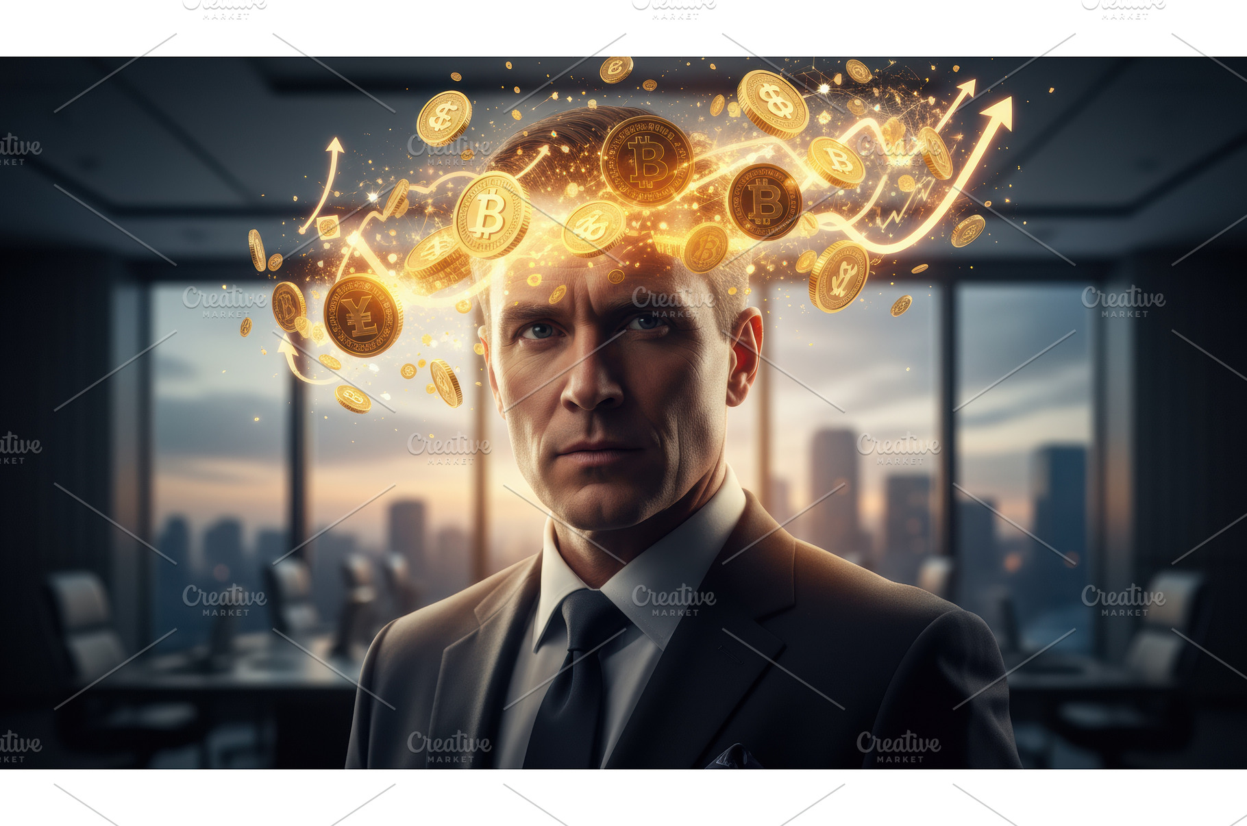 businessman surrounded by digital, a Technology Photo by Igor Tichonow