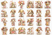 Whimsical Summer Rabbits Clipart, an Illustration by Craft Nest (Thumbnail 6 of 12)