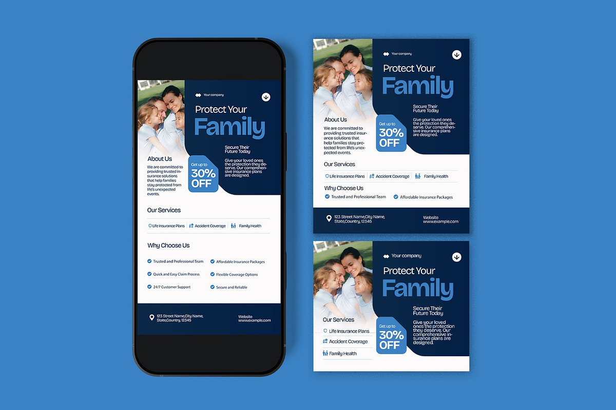 Insurance Flyer, a Flyer Template by graphicook (Photo 3 of 3)