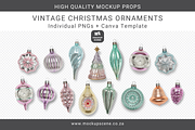 Vintage Christmas Ornaments Objects, an Object Graphic by Mockup Scene (Thumbnail 1 of 12)