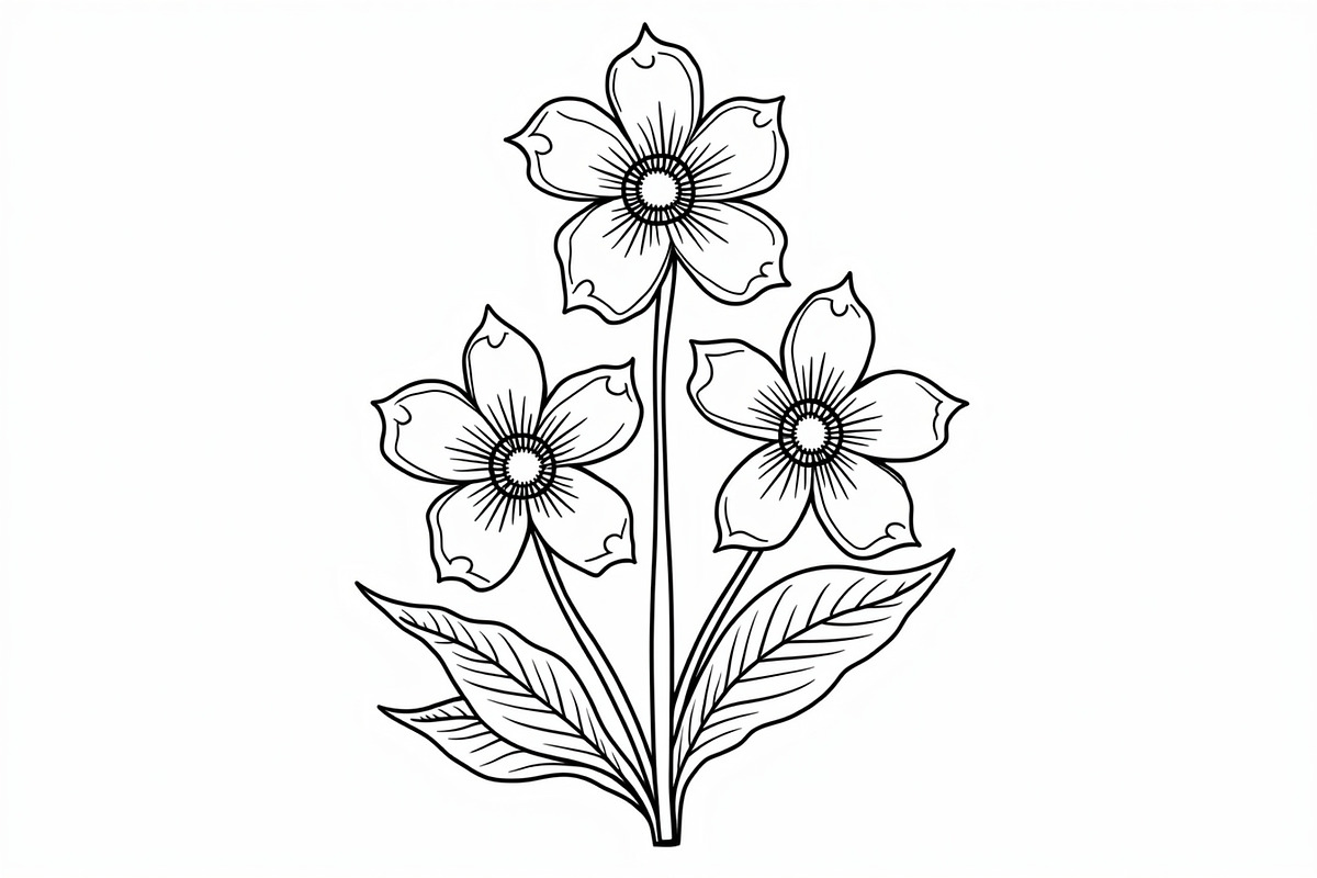 Floral Coloring Book for Adults Set, an Illustration by Creativeshirt (Photo 8 of 9)
